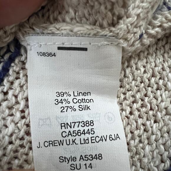 Madewell Crewneck Cabin Stripe Linen Silk Blend Knit Sweater Size S - Picture 6 of 14